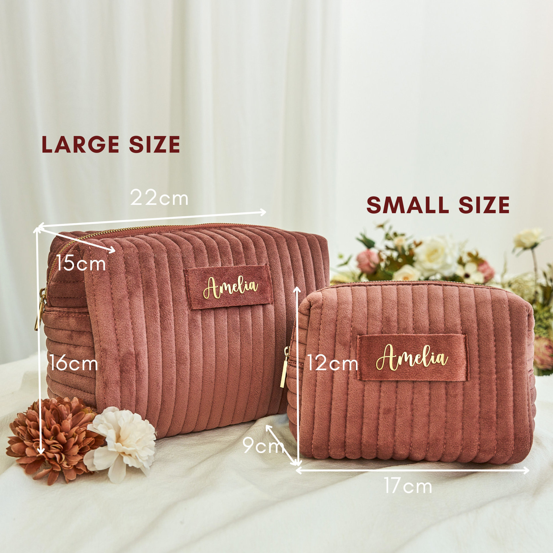 Basic Solid Color Velvet Cloth Square Makeup Bags display picture 4