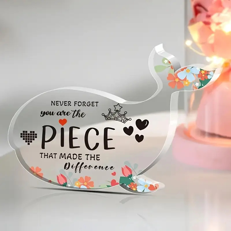 跨境新款亚克力摆件办公桌面装饰摆台祝福语牌匾