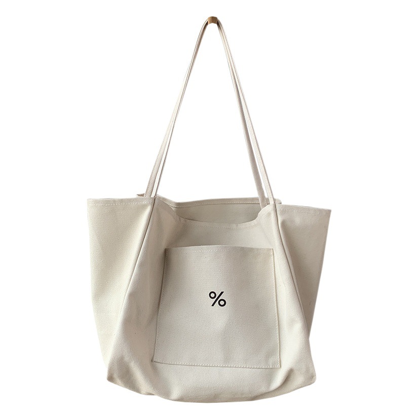 Nicho nuevo bolso de lona hombro de las mujeres estilo europeo japonés y coreano simple gran capacidad ins estudiante bolso de escuela bolsa de tela engrosada