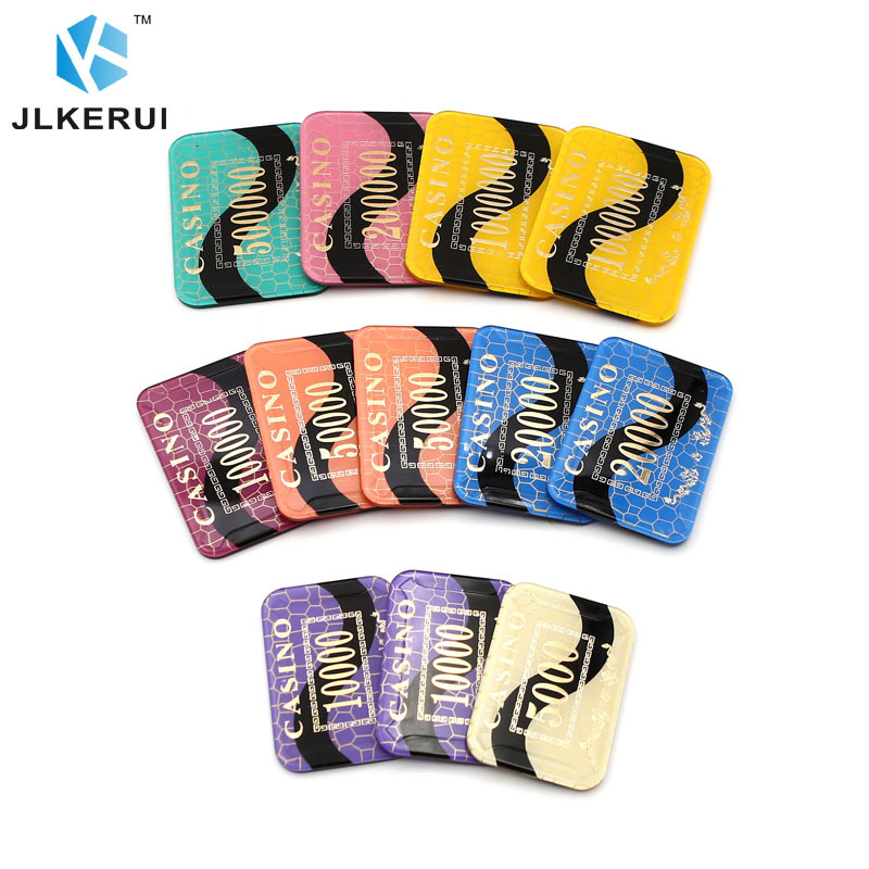 Acrílico chips entretenimiento chips monedas puntos monedas de plástico Mahjong Mesa juego chips Casino códigos redondos