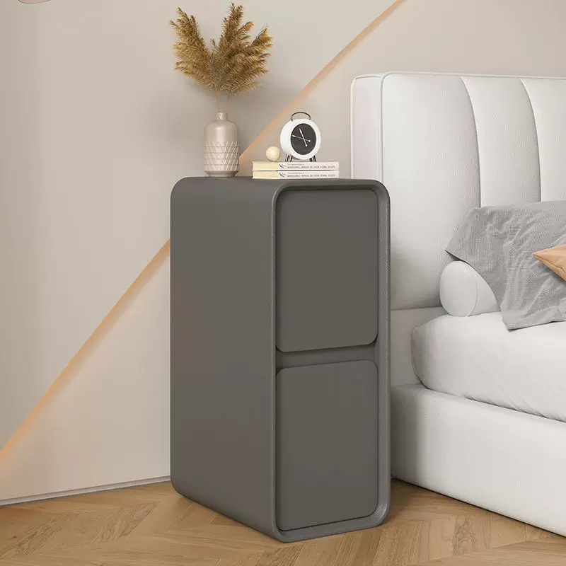 轻奢实木床头柜奶油风简约现代小型家用卧室床边柜20cm夹缝超窄柜