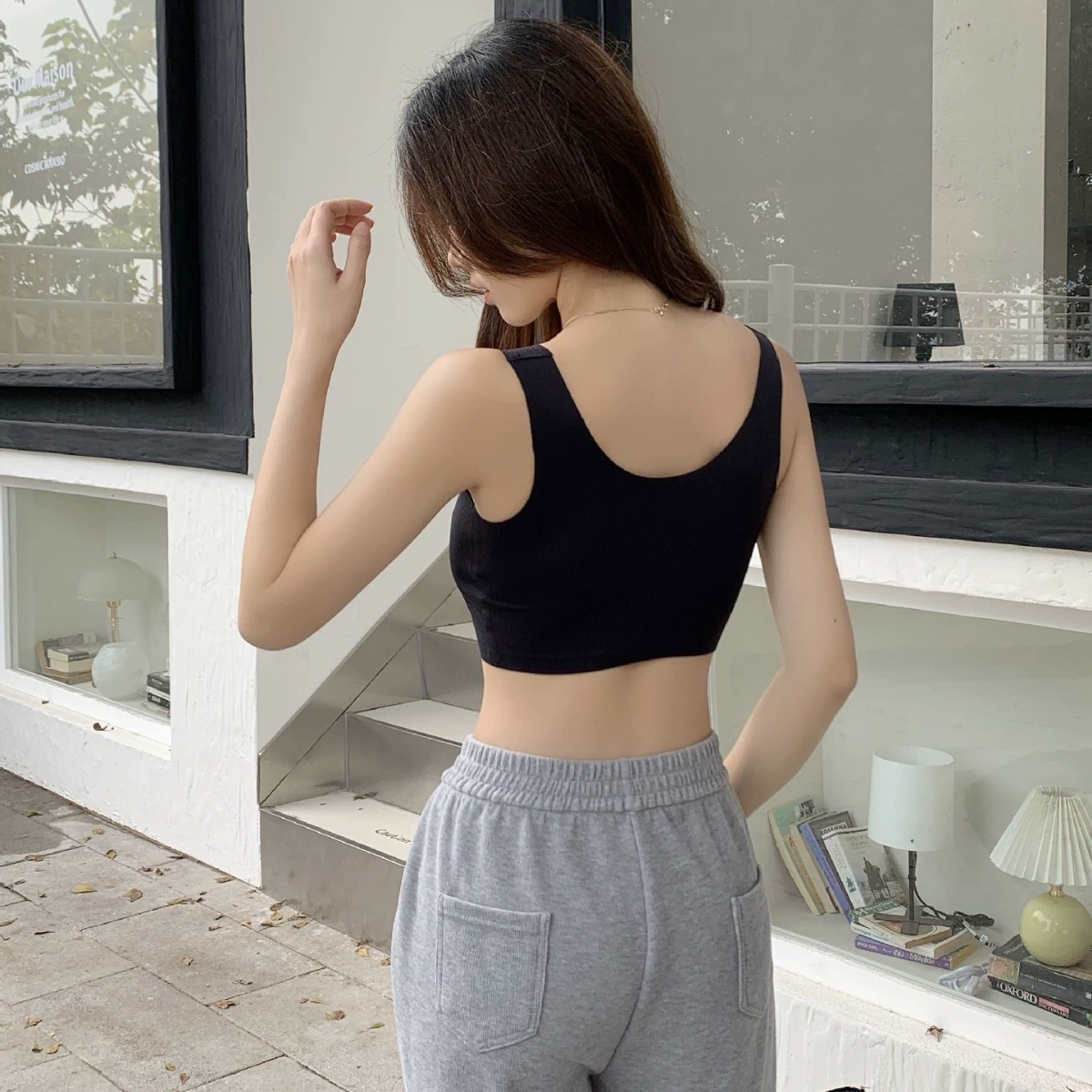 Silk breathable underwear, yoga clothing, wireless bra, beautiful back