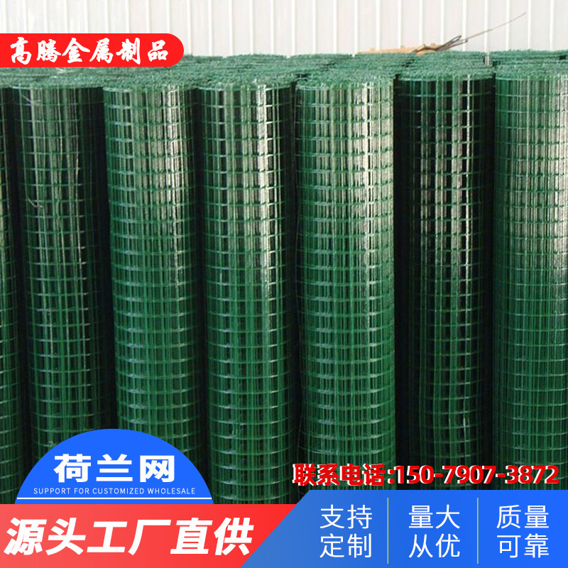 厂家供应 绿色 浸塑荷兰网圈地隔离围栏园艺荷兰网