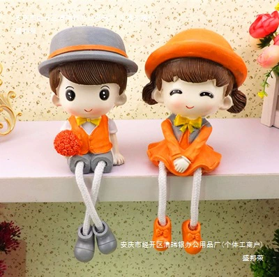 Bookcase, children's decorations, creative doll