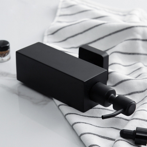 304 Stainless Steel Wall Mounted Manual Black Soap Dispenser 200ML Shampoo Shower Gel Bottle Hand Sanitizer Box Hotel