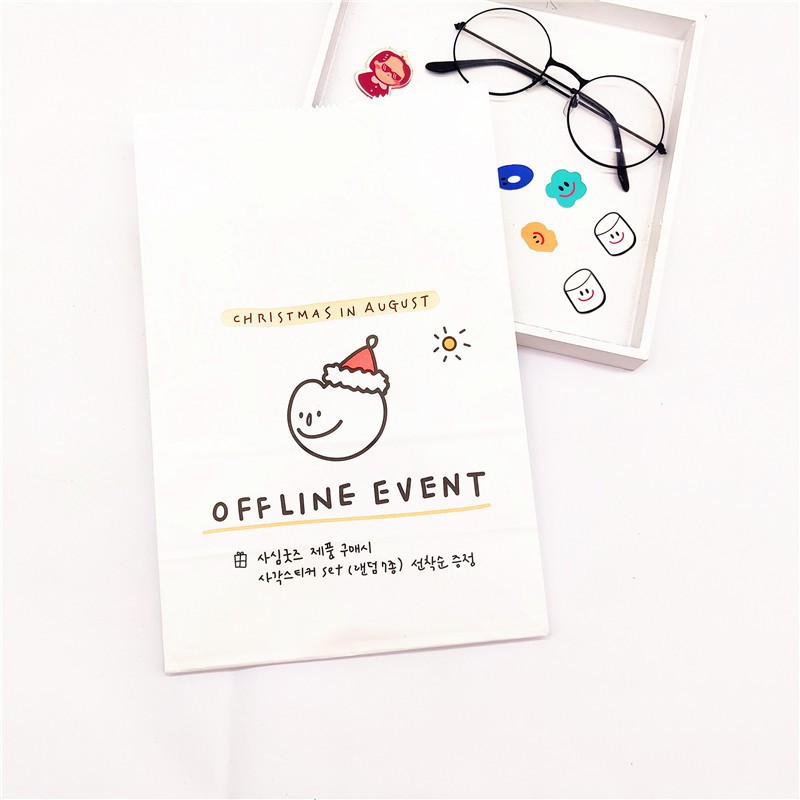 Coreano ins lindo oso Snoopy bolsa de regalo bolsa de pan bolsa de papel misceláneas bolsa de almacenamiento accesorios de decoración