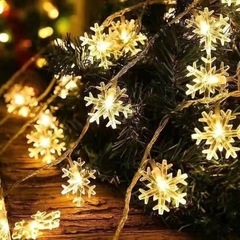 新しいLEDスノーフレークライト、新年の小さな飾り灯、星空、クリスマスの飾り灯、春節の部屋や寝室の装飾灯