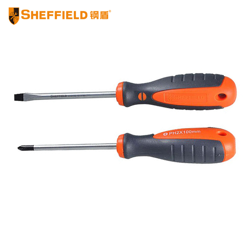 钢盾S056001 2件套吊卡式敲击螺丝批拆卸刀起子改锥手动批套