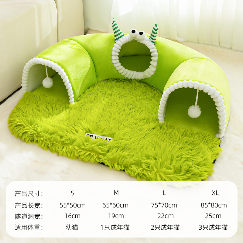 Cama para Gatos de Lujo, Modelo Nuevo, Transfronterizo, Cálida, Túnel para Gatos, Integrada para Jugar y Dormir, Casa para Gatos, Nido para Gatos Semicerrado, 25 Años de Experiencia