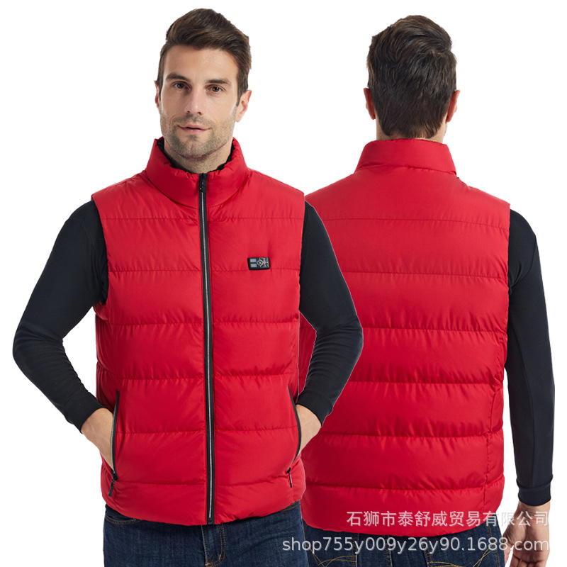 Chaleco calefactor inteligente de invierno Chaleco calefactor eléctrico Chaleco calefactor recargable y frío Ropa calefactor de cuerpo completo Chaleco calefactor masculino y femenino