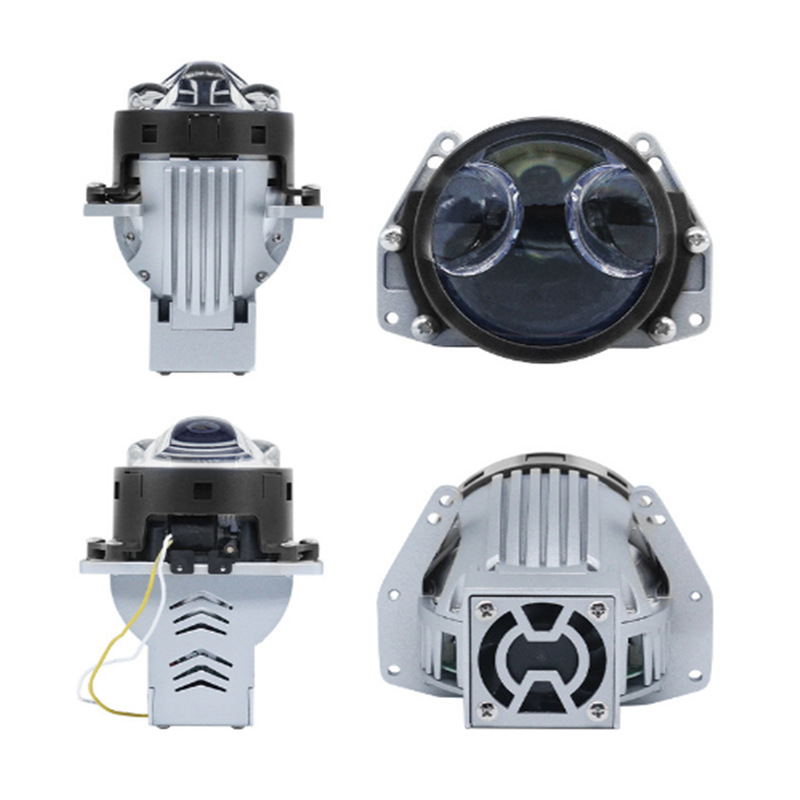 Lente láser doble, lente láser directa doble, lente de doble luz, luz de cerca y alta en un solo faro