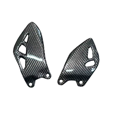 Suitable for Kawasaki Ninja Zx-10R Modified Carbon Fiber Footrest Protection Plate Wings Footrests (Motorcycle pedals) - glossy-twill