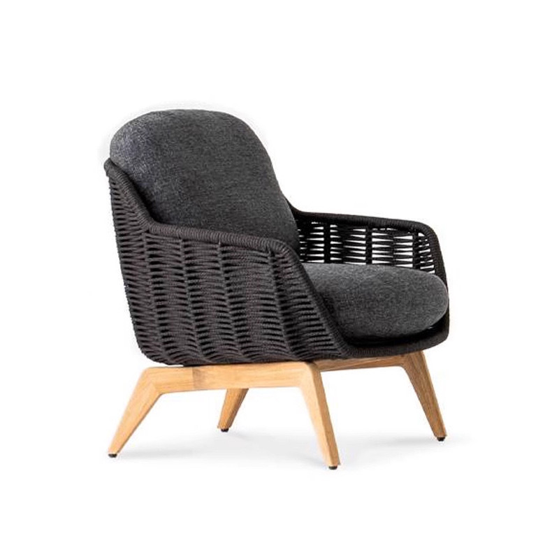 Sofá al aire libre patio de teca silla de ratán balcón villa hotel al aire libre aleación de aluminio nórdico tejido de ratán combinación impermeable