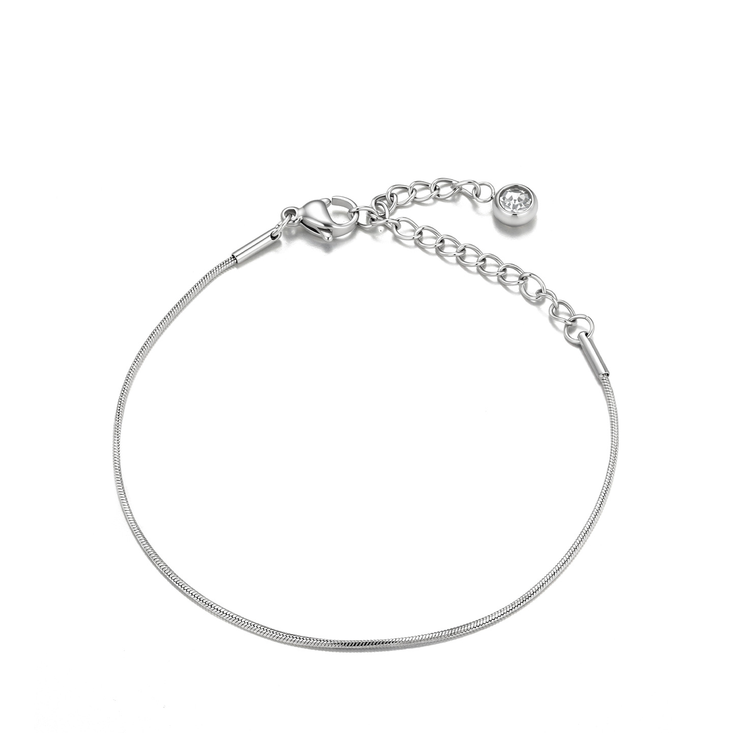 Xuping moda simple joyas de cadena de hueso de serpiente acero inoxidable personalidad inseng diaria fácil de montar accesorios de verano para mujeres
