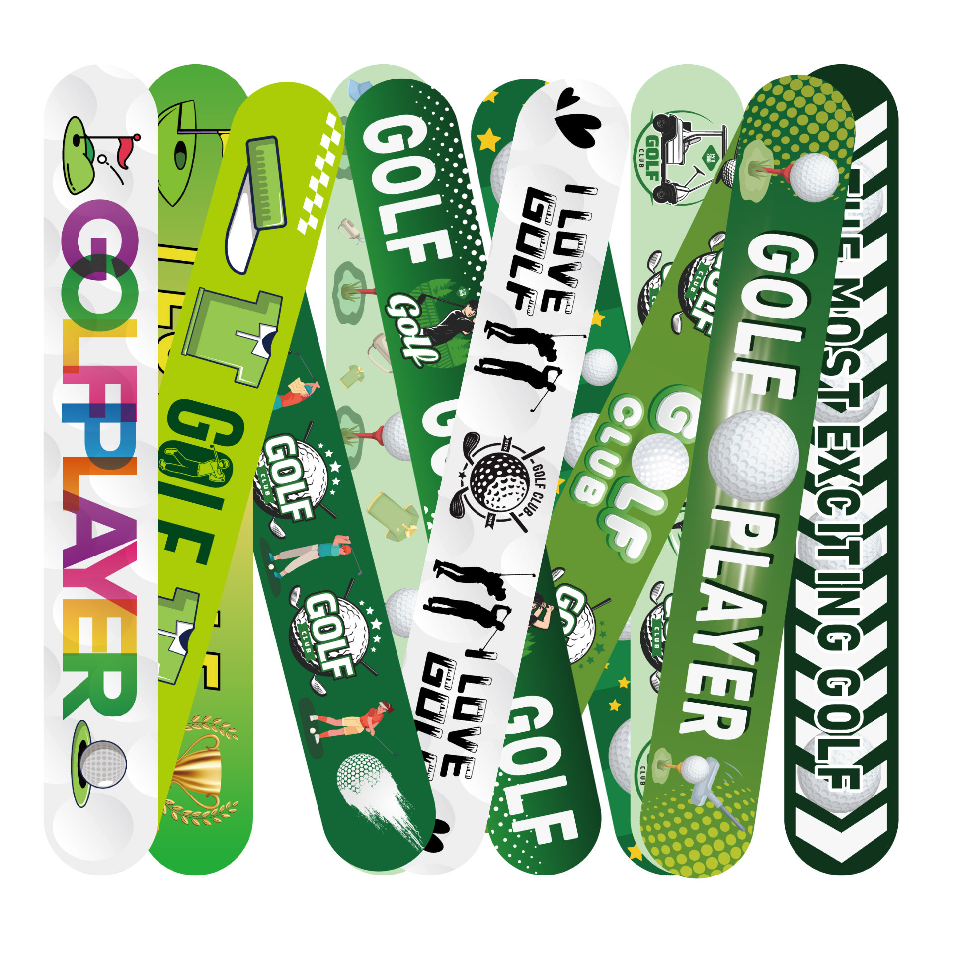 Nuevo tema de golf transfronterizo decoración de la fiesta de collar de goma pulsera de PVC