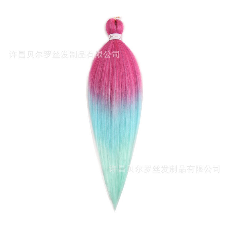 EZ Trenza PVC ignífugo a baja temperatura fibra multicolor flojo gran ganchillo de trenza fábrica de cabello recto un cabello