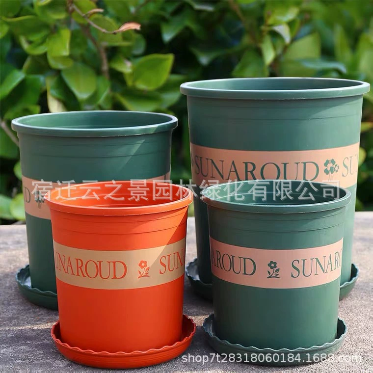 Галлон горшок оптом творческий зеленый утолщенный корневой контроль горшок балкон зеленый горшок Роза Смола пластиковый цветок горшок цветок
