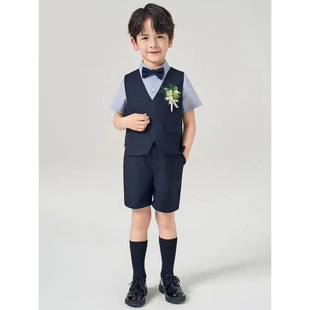 Summer Kidsren's Dress, Boy's Suit, British Style Boy's First Birthday Party Suit, Flower Girl Performance Suit