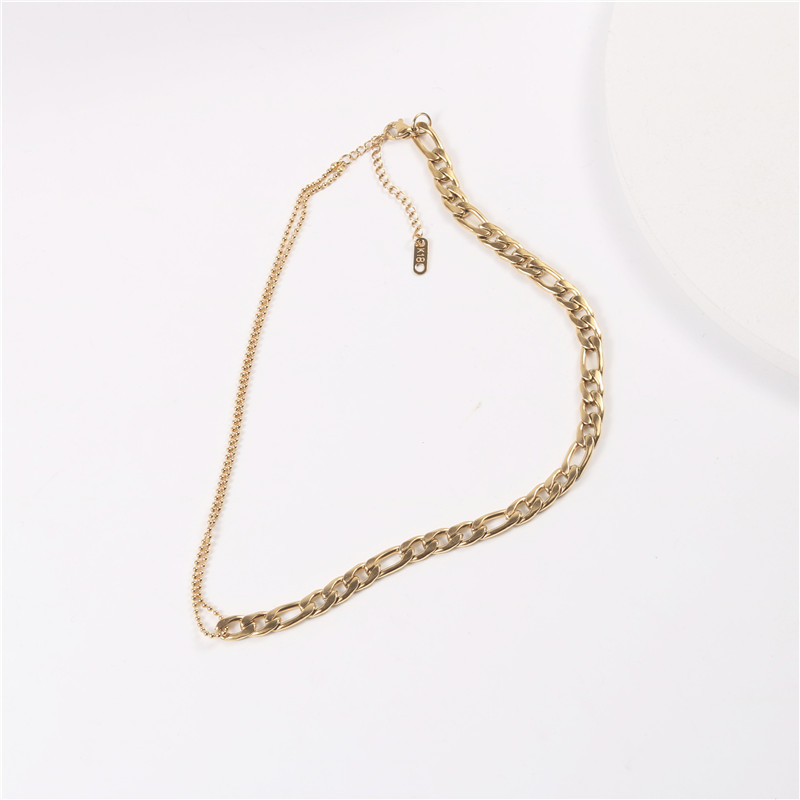 Nihaojewelry Simple Titanium Steel Chain Necklace Wholesale Jewelry display picture 4