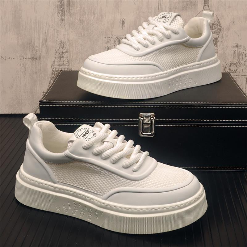 2025新款透气网面休闲板鞋男士凉感夏季休闲鞋简约舒适百搭布鞋男