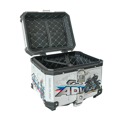 Around the World Motorcycle Trunk Aluminum: Motorcycle trunk