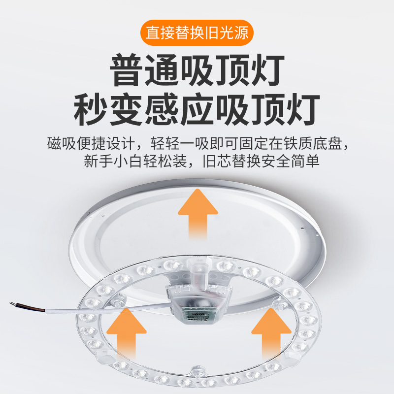 П physiological induction changeable light source for corridor, LED ceiling light with light music, human sensor