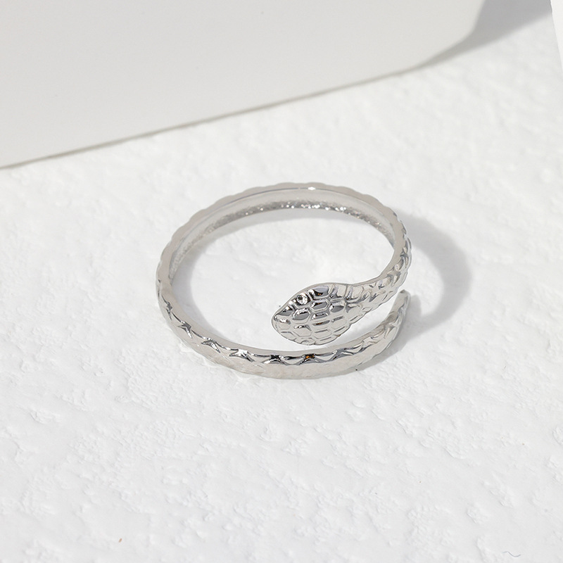 Fashion Snake Stainless Steel Plating Open Ring
