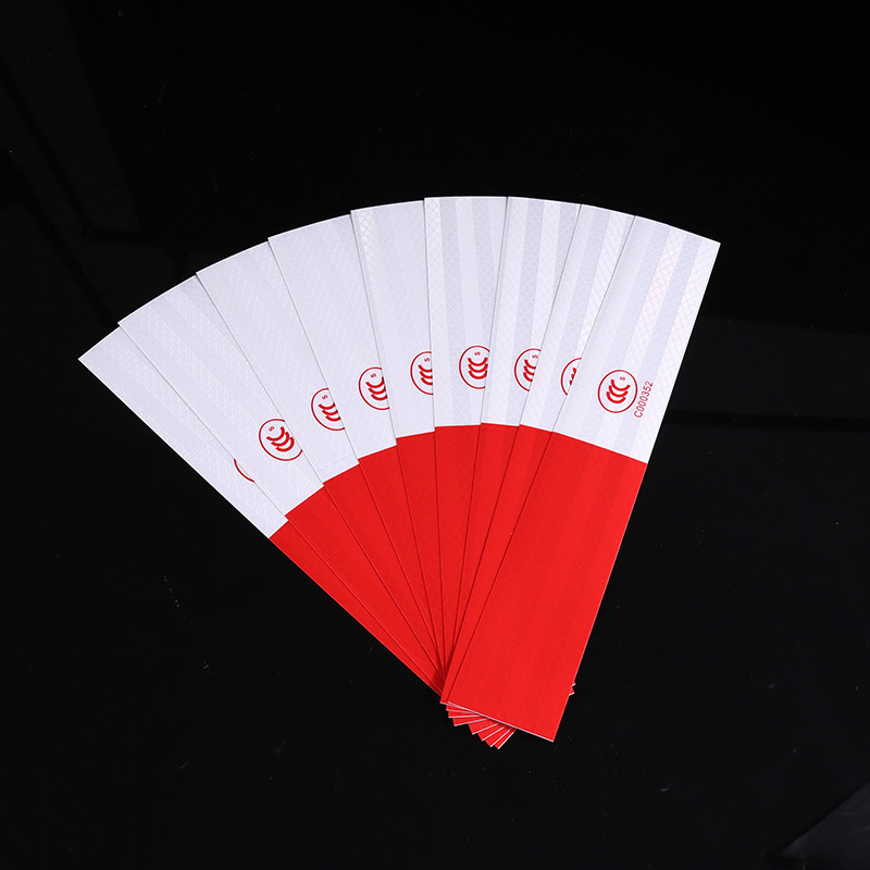 厂家批发货车汽车年审反光胶带红白车身反光标识车检3c贴耐高E18