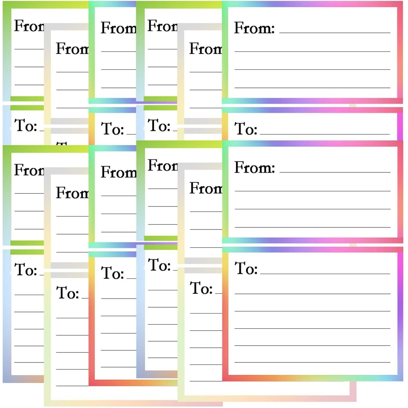 永久邮递地址贴纸圣诞返件标签空白不干胶标签纸办公家用