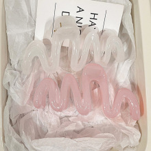 果冻色系波浪抓夹后脑勺发抓盘发夹子鲨鱼夹2023新款夏日发卡头饰