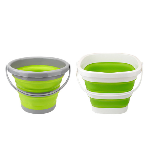 Thickened folding bucket plastic bucket portable travel car folding bucket multi-purpose outdoor portable fishing bucket