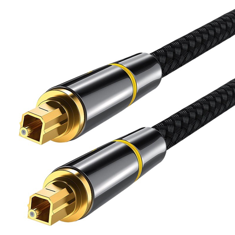 Cable de audio Cable de fibra óptica digital Cable de salida SPDIF Cable de altavoz chapado en oro Cable de fibra óptica de 5.1 canales