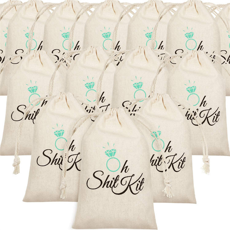 现货供应oh shit kit戒指棉麻布收纳袋 派对首饰包装礼品袋