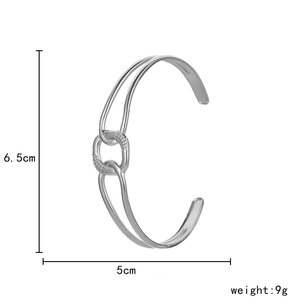 12g Weight Bangle Classification 1 Piece Quantity Daily Occasion Stainless Steel Material Geometric, Eye Pattern Unisex Gender Plating Design Simple Style Style Geometric Eye Stainless Steel Simple Style Bangle 80