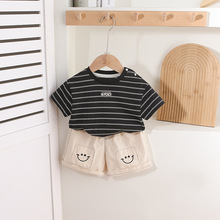 婴儿衣服夏季男宝宝套装薄款分体夏装婴幼儿一岁小月龄夏款两件套