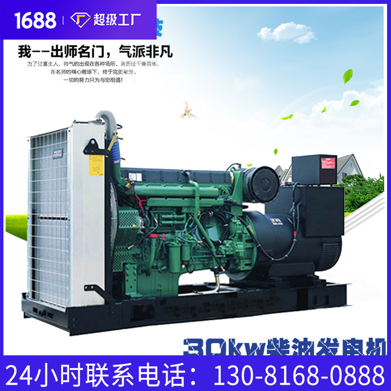 30kw小功率超市商场工业发电机 小型柴油发电机 柴油发电机组批发