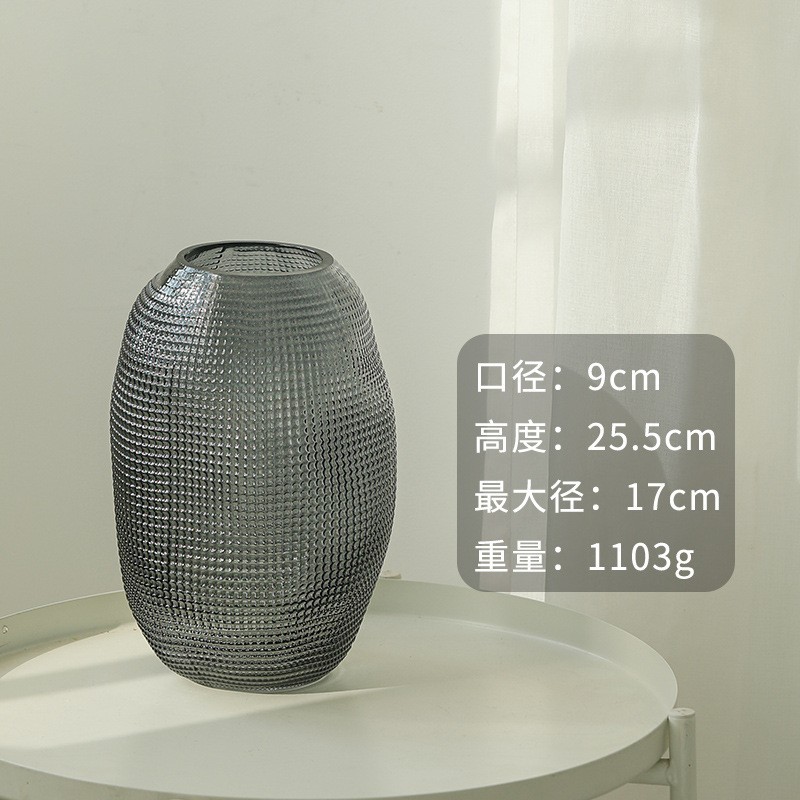 Textura europea simple vasos de vidrio hidropónicos transfronterizos decoración de entrada decorativa de lujo ligero para el hogar de alto nivel arrancador de flores