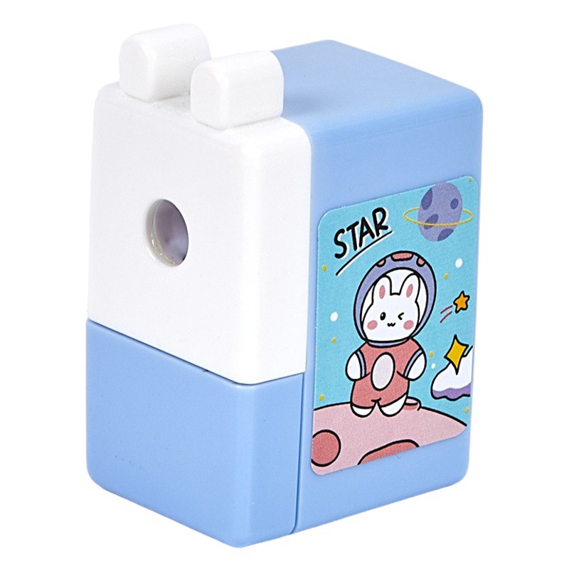 1907 pequeña caja cuadrada Sacapuntas de lápiz titular de la tarjeta Sacapuntas de lápiz portátil estudiante papelería sacapuntas Sacapuntas de dibujos animados de niños
