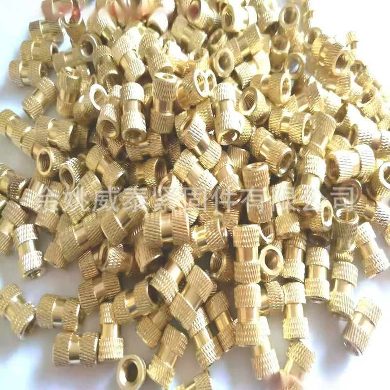 网纹铜螺母斜纹铜螺母直纹铜螺母滚花铜螺母铜拉花母M2M3M4M5M6M8