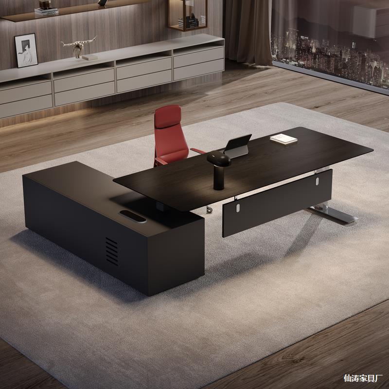 Intelligent Electric Lift Table Boss Table High-End President Manager Lift Desk Leadership Standing Workbench