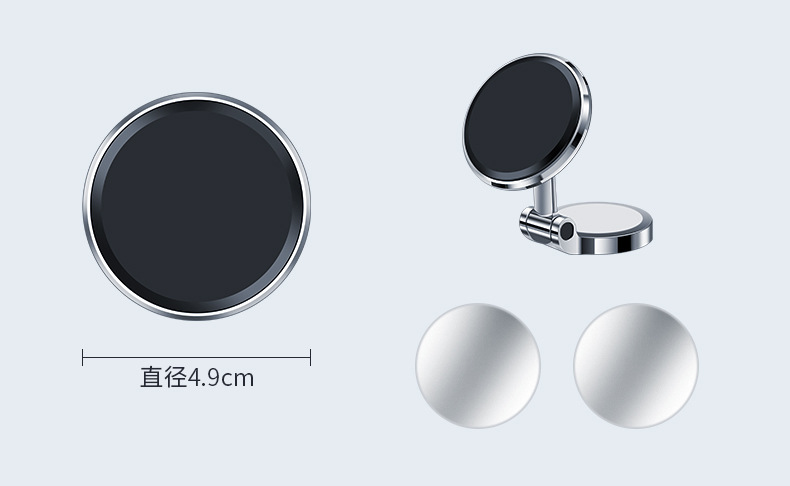 New digital car magnetic mount, strong magnetic zinc alloy air vent magnet holder, rotating navigation stand for mobile phones