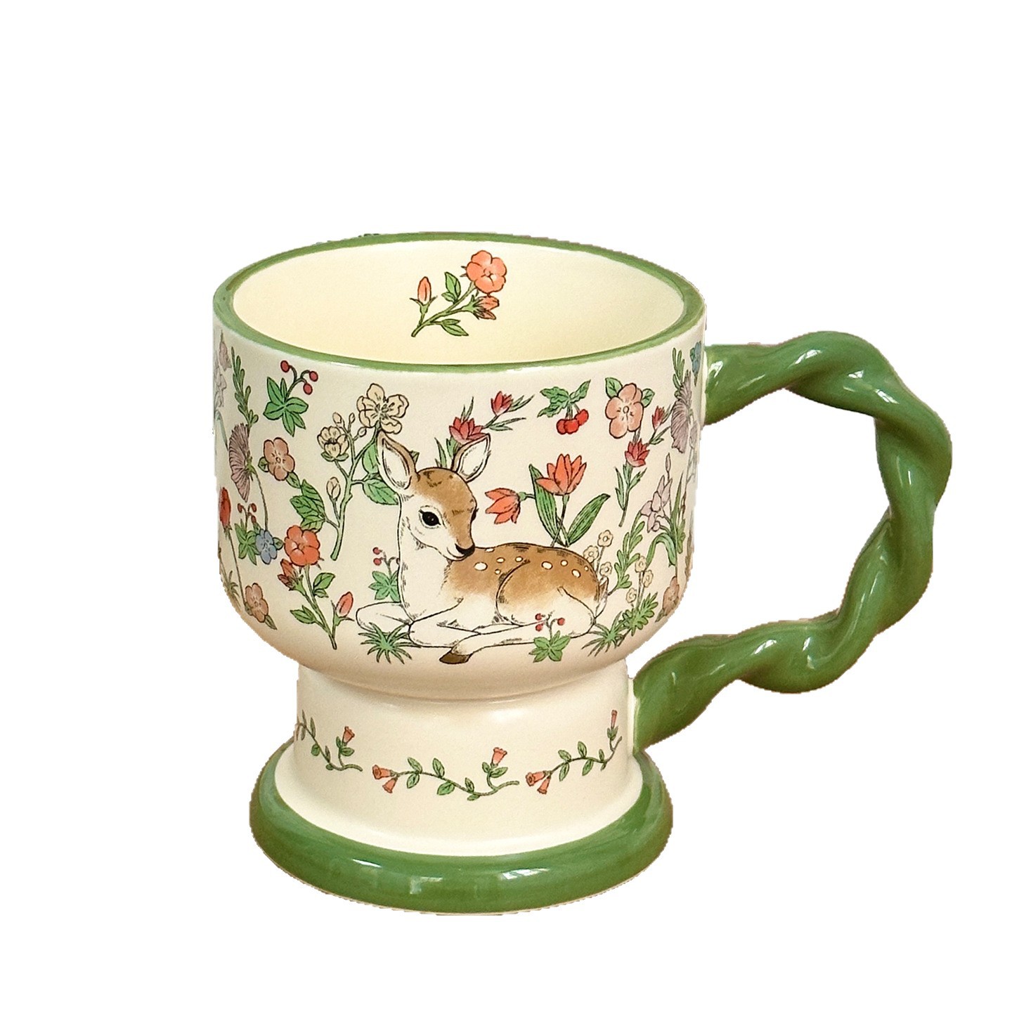 Tazas de cerámica con cucharas lindas copas de regalo de cumpleaños tazas de agua para niñas tazas de café de pareja de alto valor