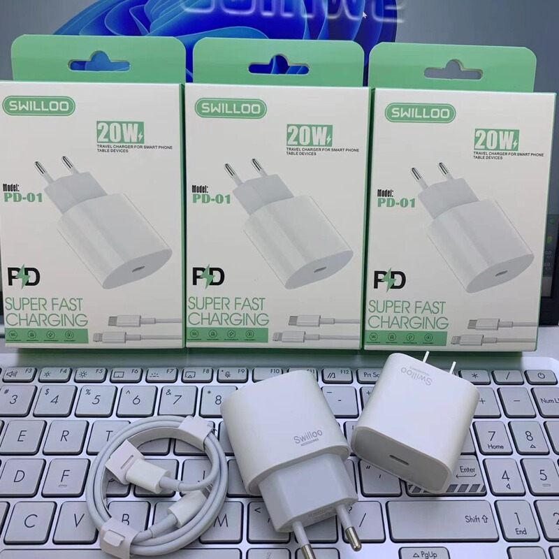 Pd20W Fast Charger Typec Port Usb-Clightning Charging 20W High-Power Flash Charging European Standard Mobile Phones