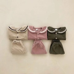 韓版童裝春秋兩件套裝男女嬰童純棉圓領T恤超萌套裝寶寶棉兩件套