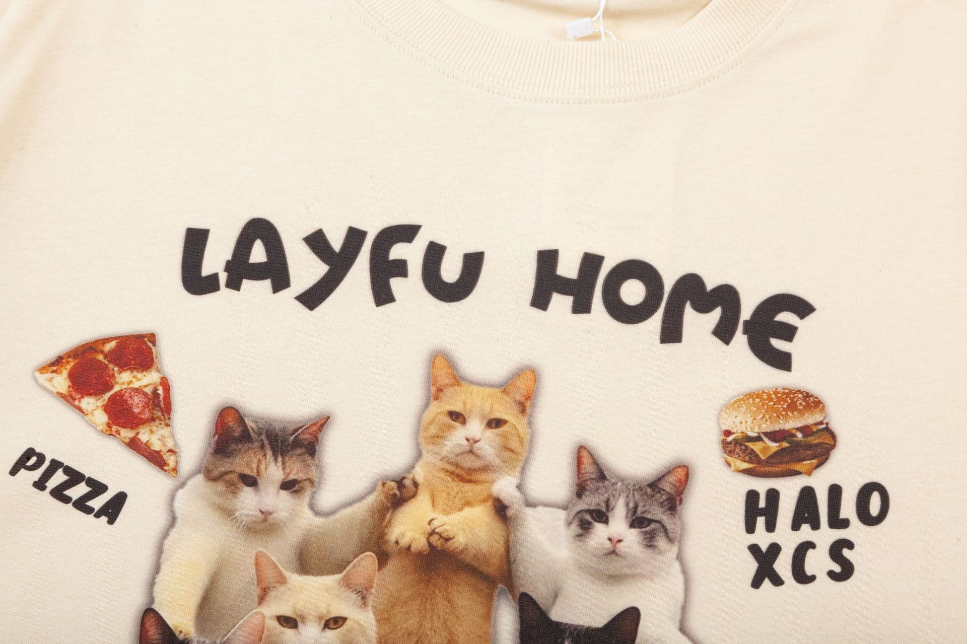 Herrenbekleidung Kreatives und lustiges Kurzarm-T-Shirt mit witzigem Katzen-Print für Männer und Frauen, modisches und trendiges übergroßes kurzes T-Shirt-Oberteil für Paare_voghion.com