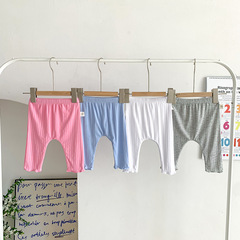 Leggings for girls, summer ultra-thin children's 7/8 shorts, baby outerwear mosquito-proof pants, versatile elastic pants