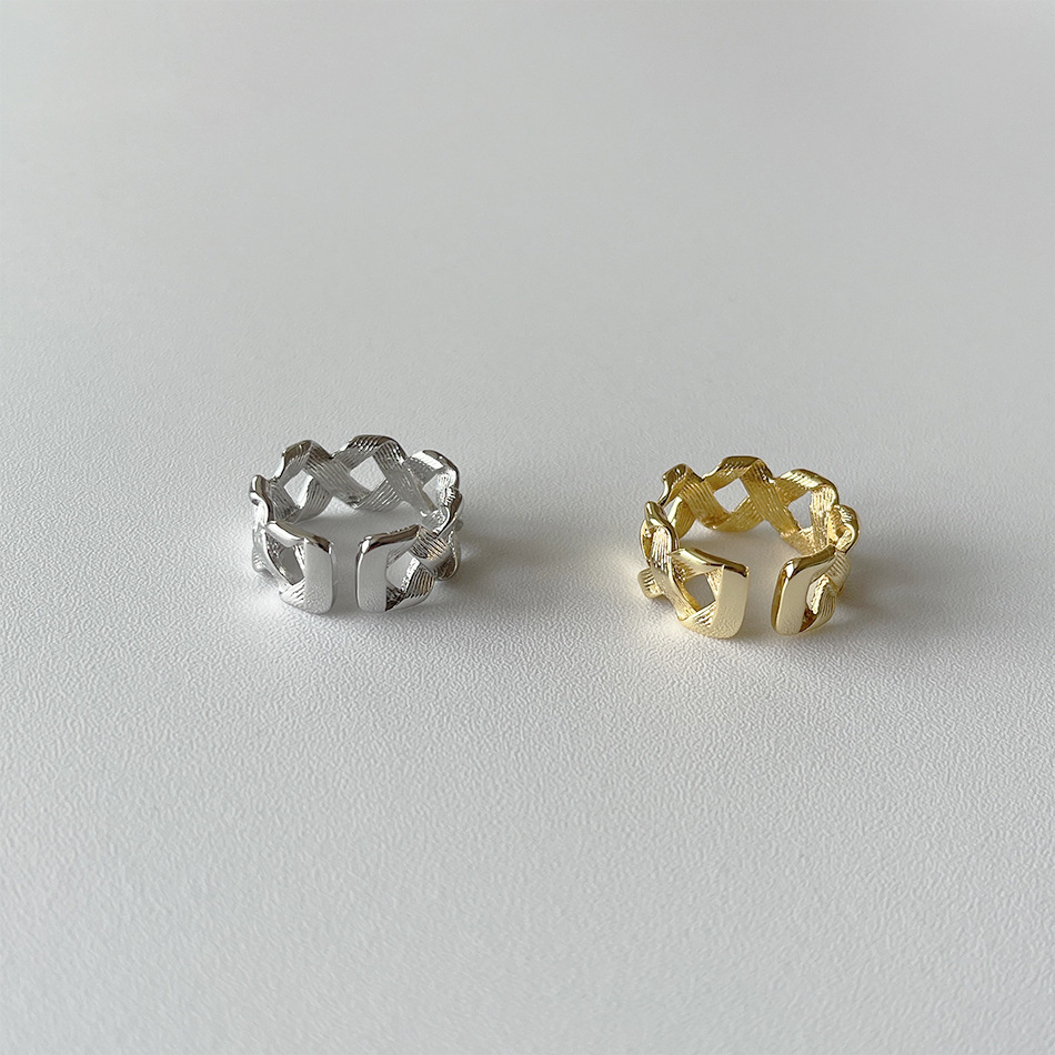 Fashion Geometric Stripe Copper Open Ring