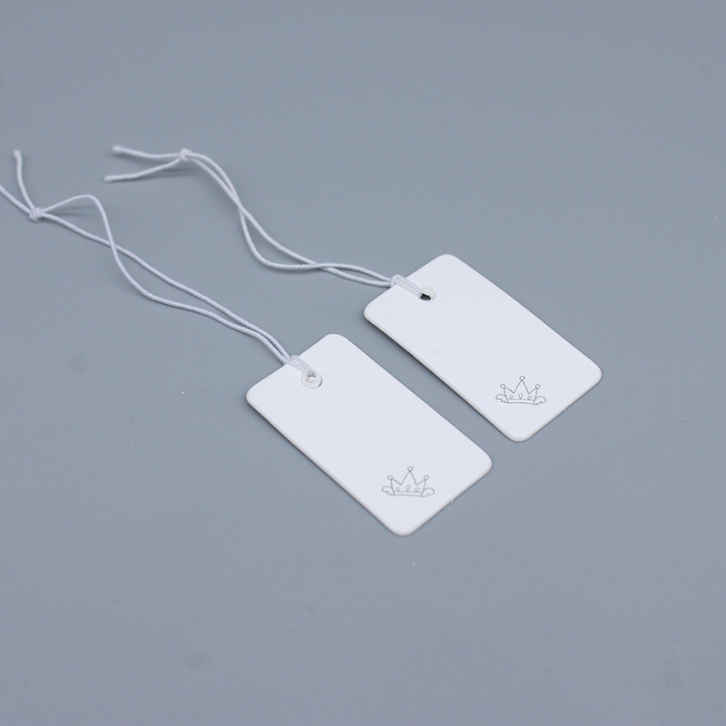 厂家直销 挂饰品吊牌 带弹力绳空白价格标签1.7*3cm 1000个/包