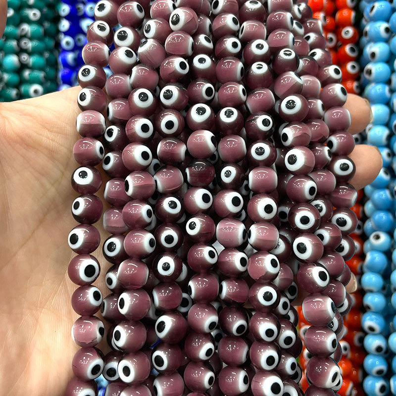 Cuentas de vidrio turcas con diseño de ojo turco, cuentas sueltas de colores, cuentas pequeñas, accesorios de joyería DIY, cuentas de vidrio image 19