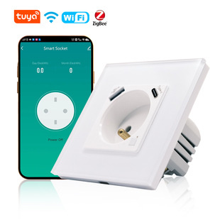 Type 86 European French Socket WIFI Smart French Socket Type-CUSB Smart Socket Fast Charge PD20W